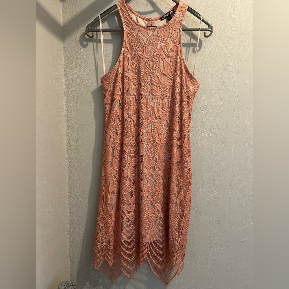 Express Lace Petite Cocktail Dress